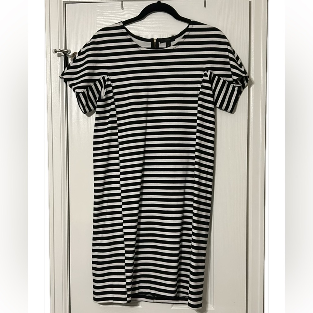 J.Crew Striped Black & White Dress